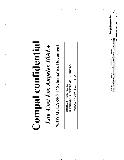 Toshiba Satellite L450D (Compal LA-5831P) Laptop Sematic Diagram