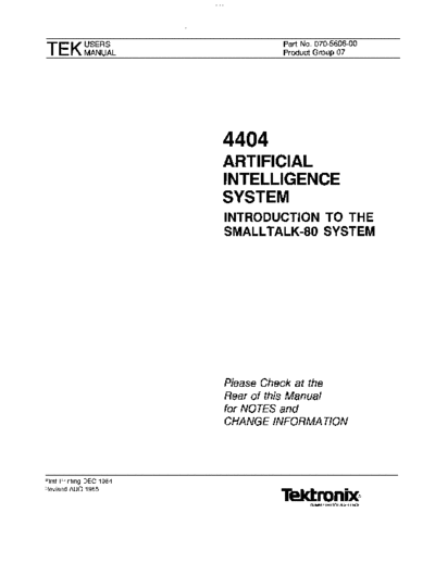 070-5606-00_4404_Introduction_to_the_Smalltalk-80_System_Aug85