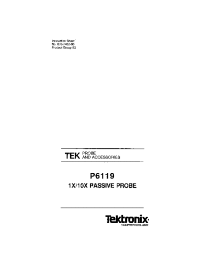 Tektronix_P6119_1X10X_Passive_Probe_Operator_Manual-TektronixP61191X_10XPassiveProbe