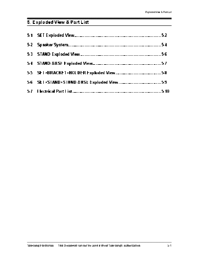 Exploded View & Part List