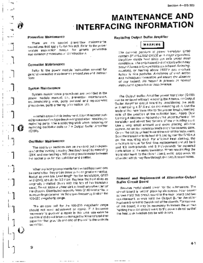 4 - Maintenance & Interfacing