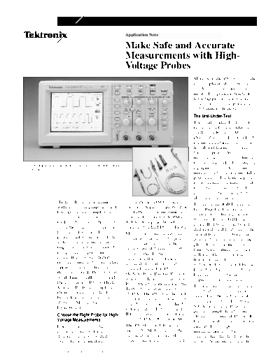 Safe High Voltage Measurement