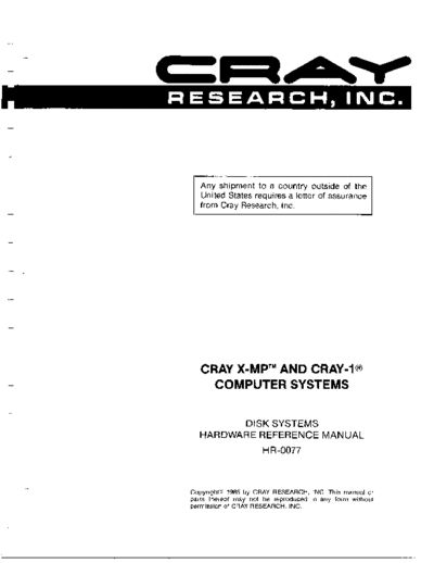 HR-0077-CRAY_XMP_and_CRAY_1_Computer_Systems-Disk_Systems_Hardware_Reference_Manual-July_1985.OCR