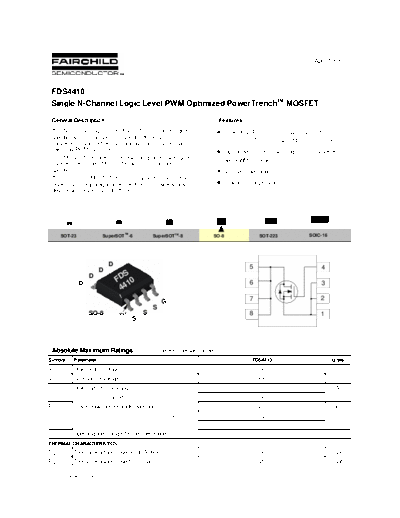 FDS4410 - n channel