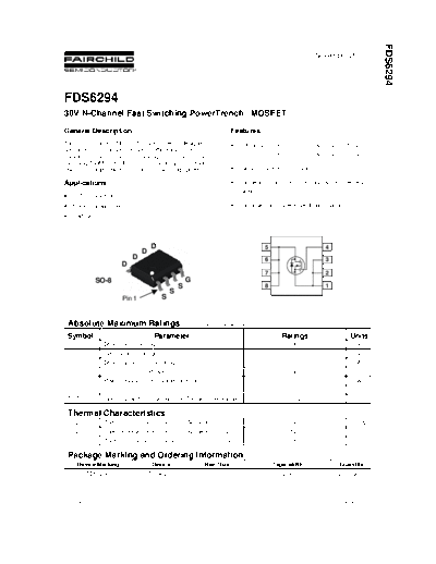 FDS6294 - 30V N-Channel Fast Switching PowerTrench MOSFET