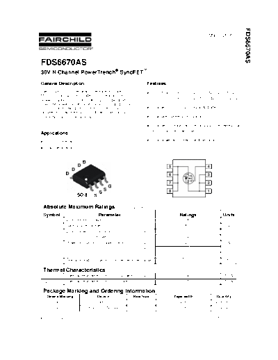 FDS6670AS_NL - 30V N-Channel PowerTrench SyncFET