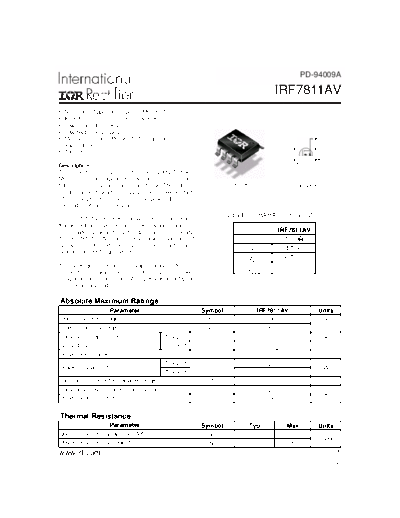 IRF7811AV - N-Channel Application-Specific MOSFET