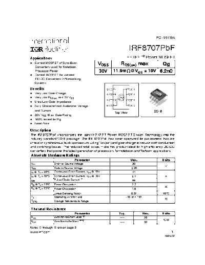 IRF8707PBF-datasheetz