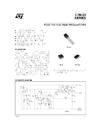 L78L05 - POSITIVE VOLTAGE REGULATORS