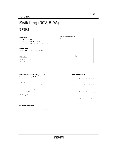 SP8K1 - Switching (30V, 5.0A) - Rohm