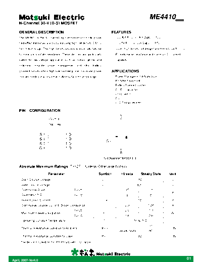 me4410 - n channel
