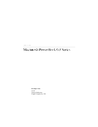 PowerBookG3SeriesDevNotes