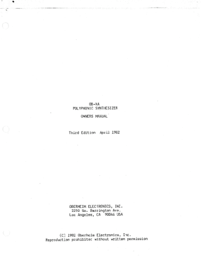oberheim obx service manual