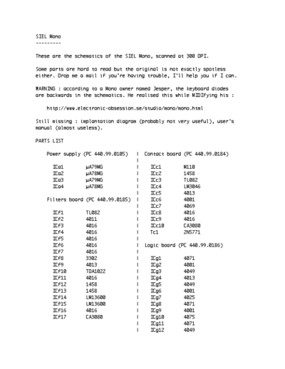 SIEL monoschematics