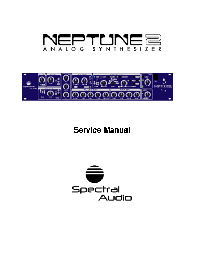 SPECTRAL AUDIO neptune2servicemanual