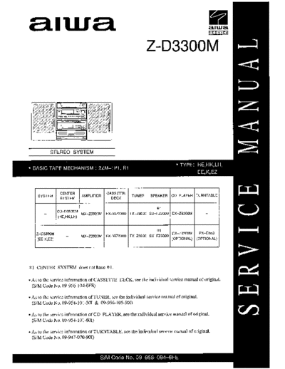 AIWA_Z-D3300_MX-Z3300M_FX-WZ7300_TX-Z9300_SX-FZ3300_UX-Z9300M