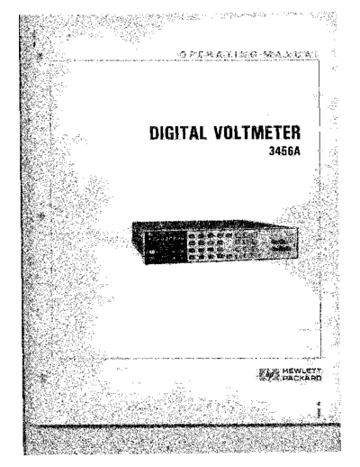 3456A Operators Manual Part 1 of 2