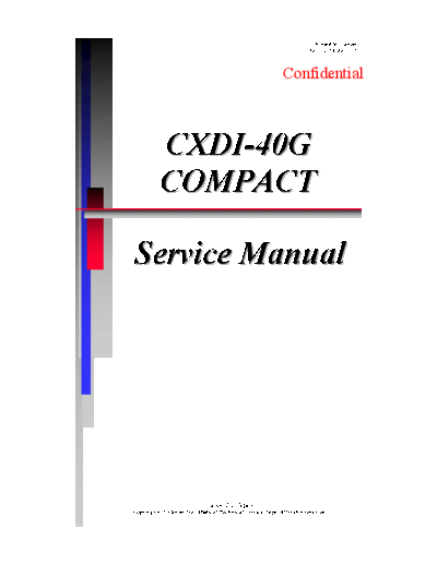 Canon CXDI-40G X-Ray - Service manual