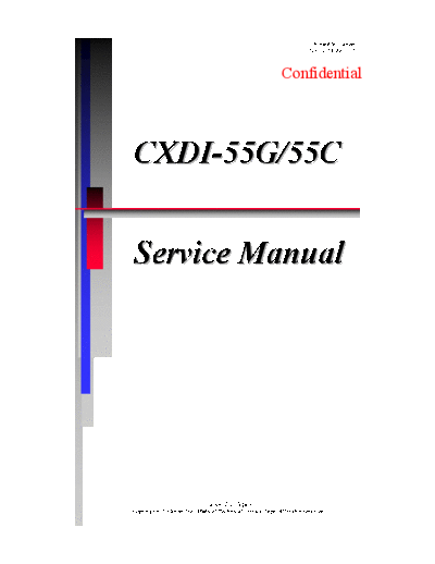 Canon CXDI-55 X-Ray - Service manual