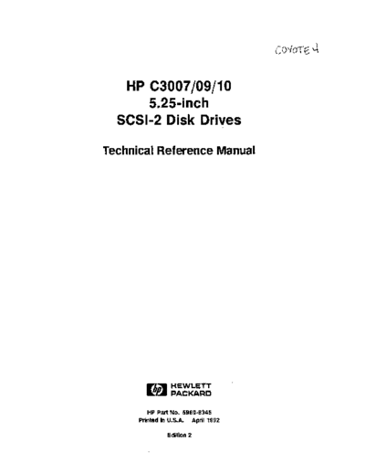 5960-8345_C3007_C3009_C3010_Technical_Reference_Apr92