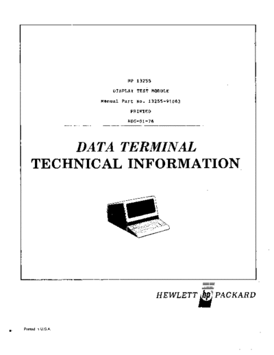 13255-91063_Display_Test_Module_Aug76