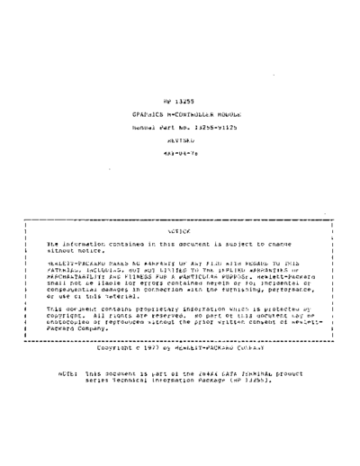 13255-91125_Graphics_M-Controller_Module_May78