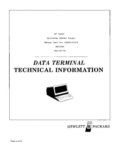13255-91171_Universal_Memory_Module_Dec78