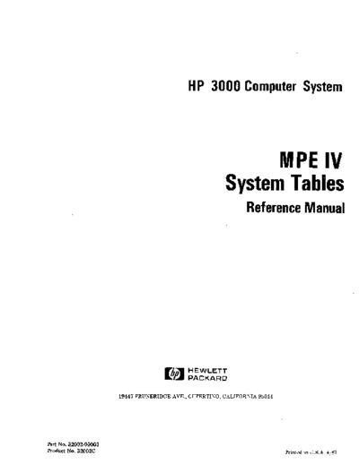 32002-90003_MPE_IV_SysTbls_Oct81