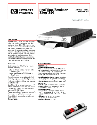 5953-2764_Real-Time_Emulator_Zilog_Z80_Oct-1981