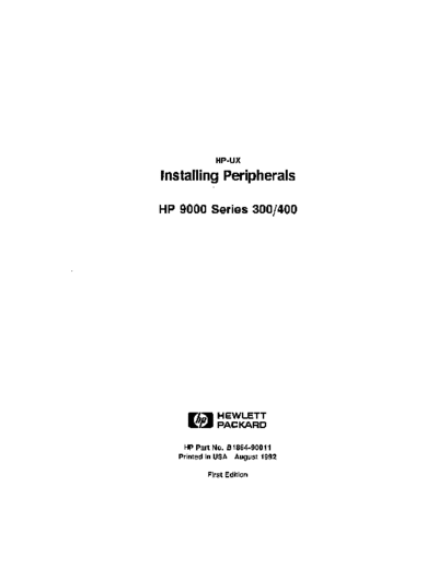 B1864-90011_HP-UX_Installing_Peripherials_Aug92