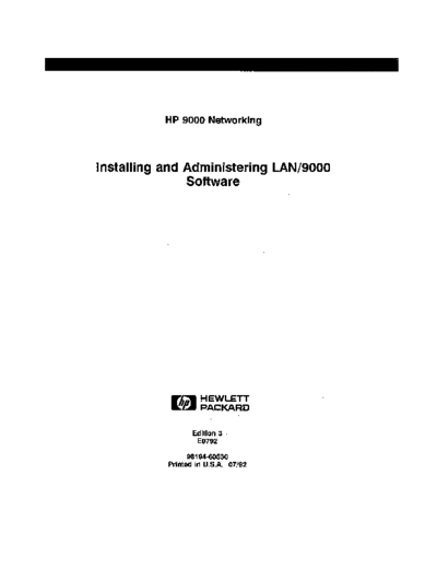 98194-60530_Installing_and_Administering_LAN_9000_Software_Jul92