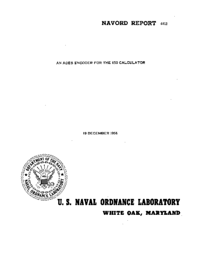 NAVORD_4412_An_ADES_Encoder_For_The_650_Calculator_Dec56