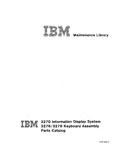 S126-0029-0_3276_3278_Keyboard_Assembly_Parts_Catalog_Jan83