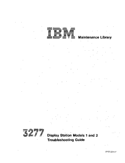 SY27-2314-7_3277_Troubleshooting_Guide_Jul78