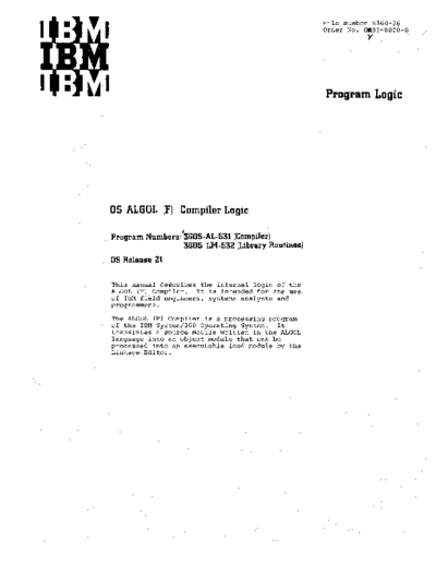 GY33-8000-0_ALGOL_F_Rel_21_Compiler_Logic_PLM_Jan72