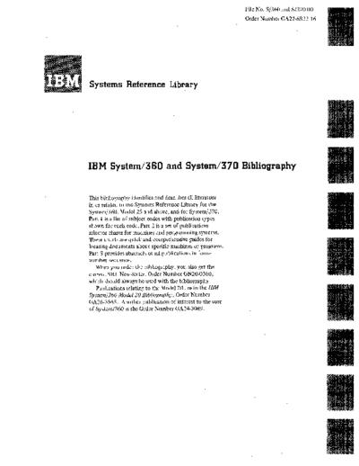 GA22-6822-16_System_360_System_370_Bibliography_Jul71