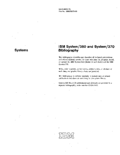 GA22-6822-20_System_360_and_System_370_Bibliography_Jul73