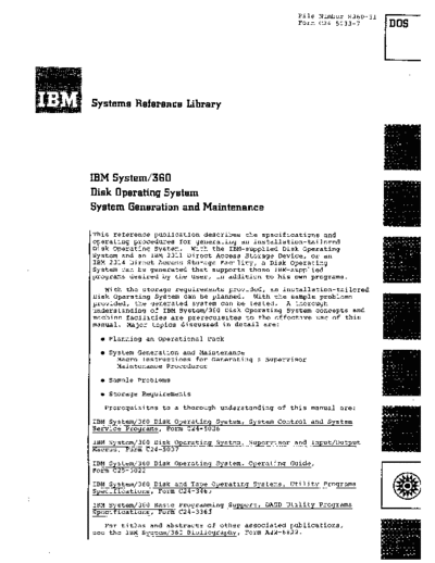 C24-5033-7_Disk_Operating_System_System_Generation_and_Maintenance_Apr69