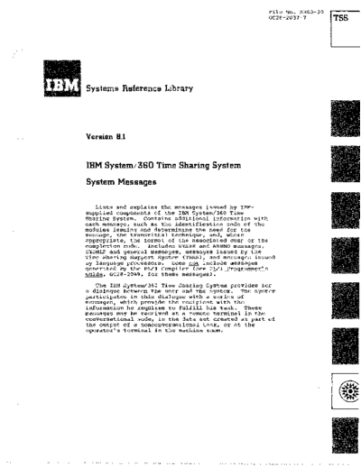 GC28-2037-7_Time_Sharing_System_System_Messages_Sep71