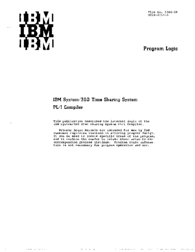 GY28-2051-0_Time_Sharing_System_PLI_Compiler_PLM_Jun70
