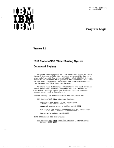 GY28-2013-6_Time_Sharing_System_Command_System_PLM_Sep71