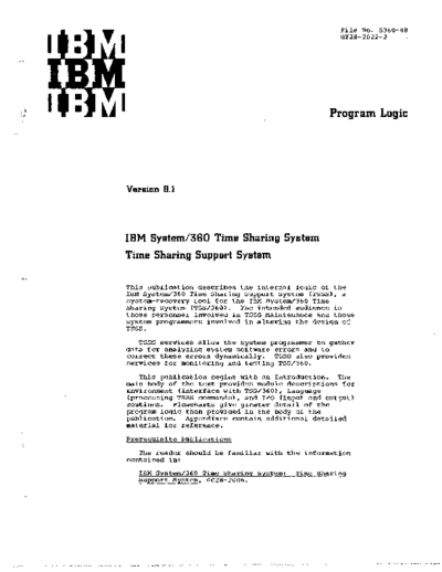 GY28-2022-2_Time_Sharing_System_Time_Sharing_Support_System_PLM_Sep71