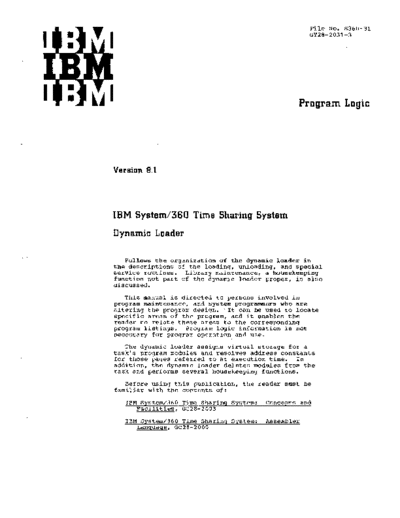 GY28-2031-3_Time_Sharing_System_Dynamic_Loader_PLM_Sep71