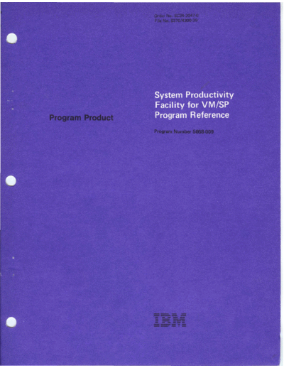 SC34-2047-0_VM_SP_System_Productivity_Facility_Program_Reference_Mar81