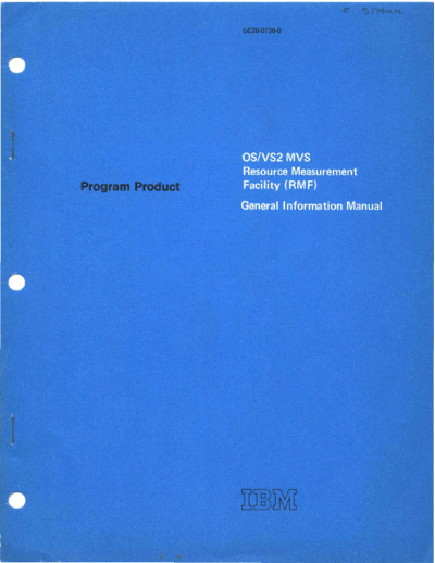 GC28-0736-0_OS_VS2_MVS_Resource_Measurement_Facility_General_Information_May76