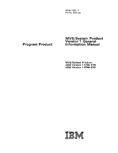 GC28-1025-12_MVS_System_Product_Version_1_General_Information_Manual_Mar85