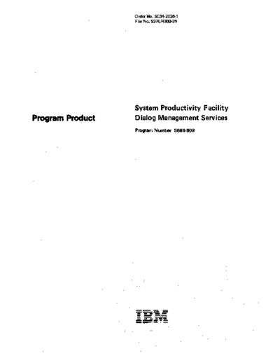 SC34-2036-1_System_Productivity_Facility_Dialog_Management_Services_Mar81