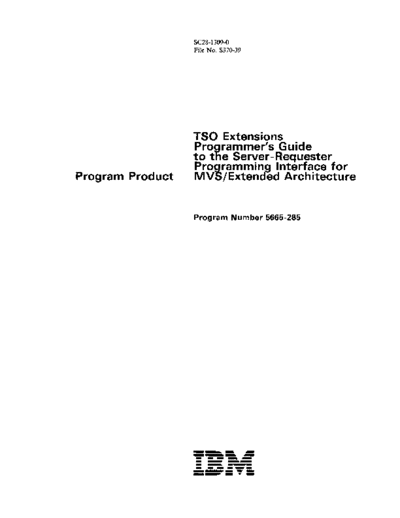 SC28-1309-0_TSO_Extensions_Programmers_Guide_to_the_Server-Requester_Programming_Interface_Sep86