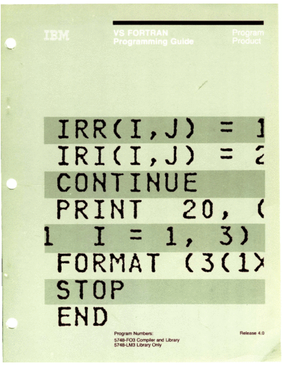 SC26-4118-0_VS_FORTRAN_Programming_Guide_Rel_4_Oct84