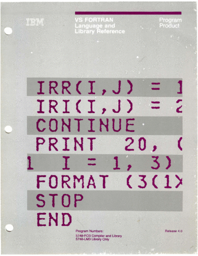 SC26-4119-0_VS_FORTRAN_Rel_4.0_Language_and_Library_Reference_Oct84